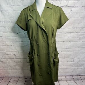 Calvin Klein Utility Army Green Dress 10